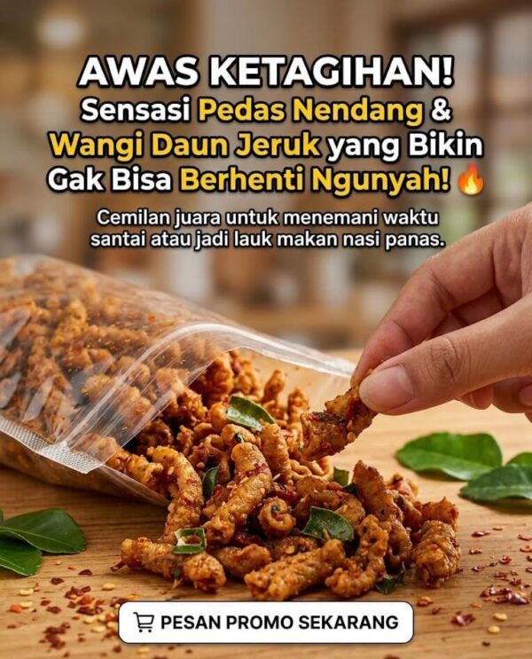 Usus Krispi Pedas Daun Jeruk
