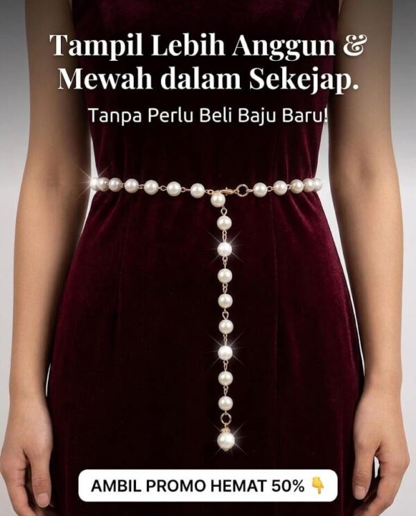 Ikat Pinggang Mutiara Elegan