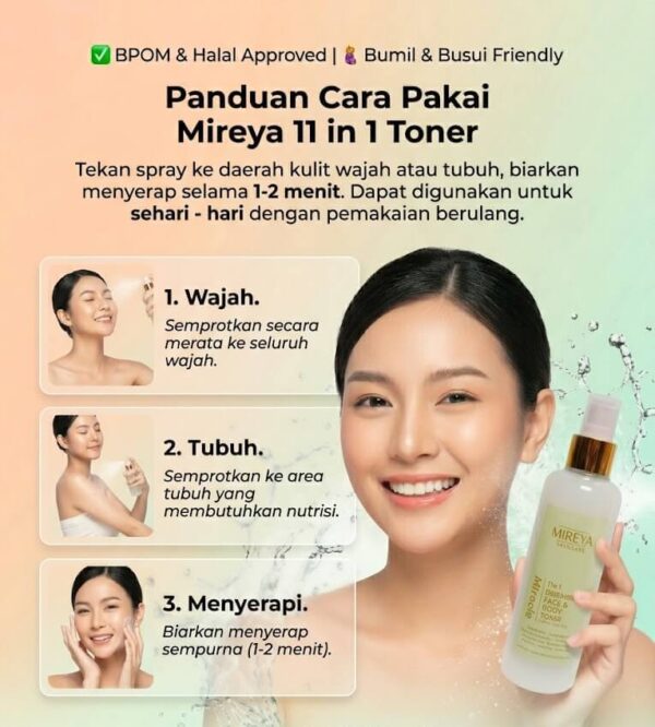 Cara Pemakaian Mireya Toner