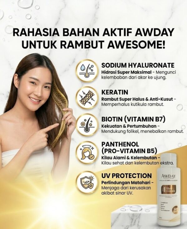 Kandungan Awday Hair Cream