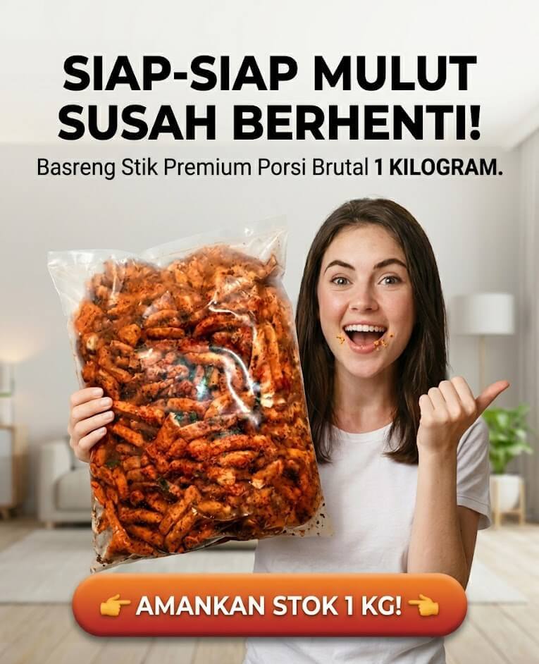 Basreng Stik Pedas Daun Jeruk