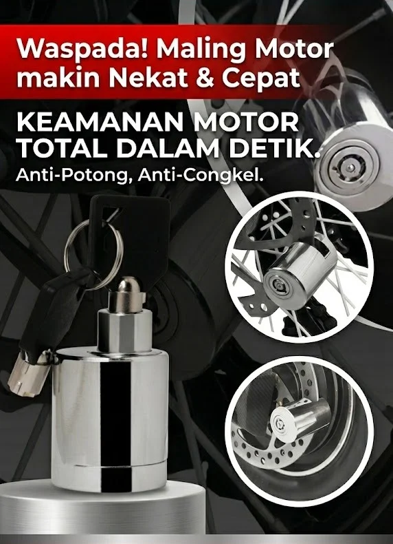 Gembok Disc Cakram Baja