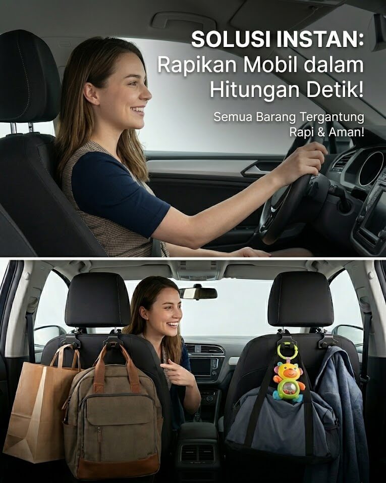 Hanger Kursi Mobil 2 Sisi