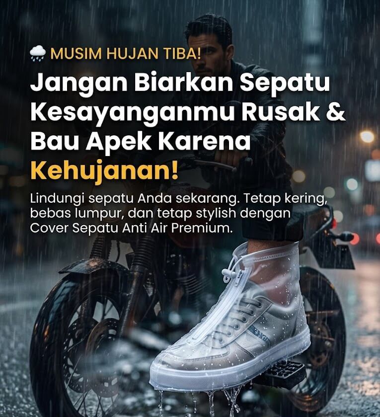 Mantel Pelindung Sepatu Anti Air Hero