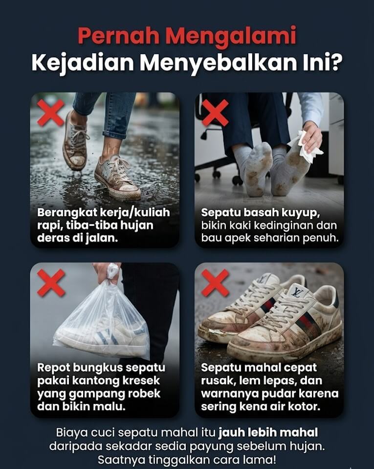 Masalah Sepatu Basah Kehujanan