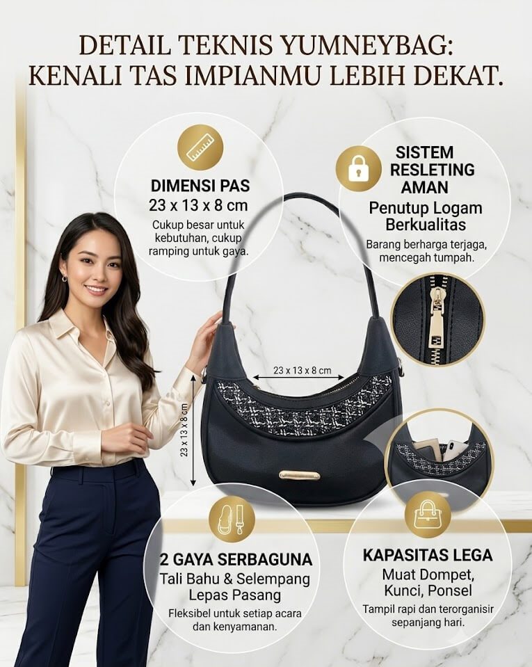 Ukuran Kompartemen Yumney Bag