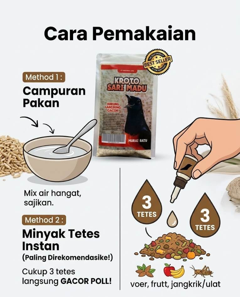 Cara Pemakaian Kroto Madu Sari
