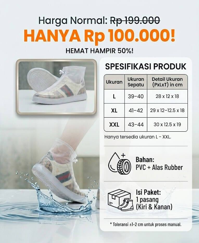 Spesifikasi Mantel Sepatu 2